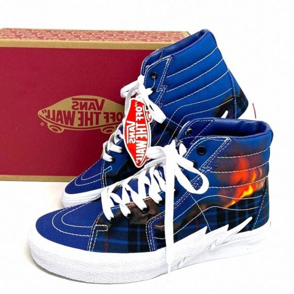 💖MEGA SALE💖VANS SK8-HI Bolt Big Reveal Navy VN0A5JIV1P4 Canvas High Women